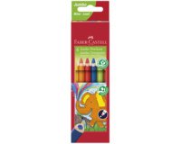 FABER-CASTELL Crayons de couleur triangulaire Jumbo, étui 6