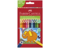 FABER-CASTELL Crayons de couleur triangulaire Jumbo, étui 24