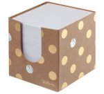 Boîte à bloc-note Pure Glam, 90 x 90 mm, brun