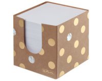 Boîte à bloc-note Pure Glam, 90 x 90 mm, brun