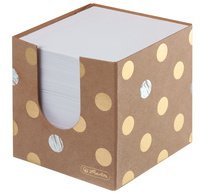 Doosje met notes Pure Glam 90 x 90 mm bruin