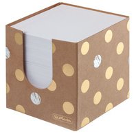 Boîte à bloc-note Pure Glam, 90 x 90 mm, brun