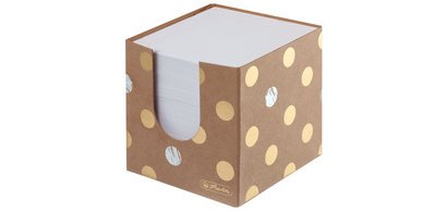 Boîte à bloc-note Pure Glam, 90 x 90 mm, brun