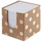 Boîte à bloc-note Pure Glam, 90 x 90 mm, brun