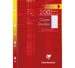 Copies doubles, A4, séyès, 200 pages