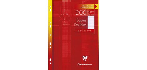 Copies doubles, A4, séyès, 200 pages