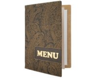 Chemise pour cartes de menu, DESIGN PAISLEY, A4