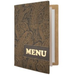 Chemise pour cartes de menu, DESIGN PAISLEY, A4