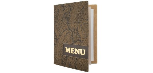 Chemise pour cartes de menu, DESIGN PAISLEY, A4
