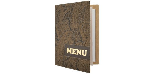 Chemise pour cartes de menu, DESIGN PAISLEY, A4