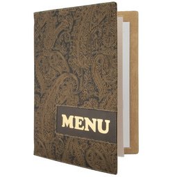 Chemise pour cartes de menu, DESIGN PAISLEY, A4