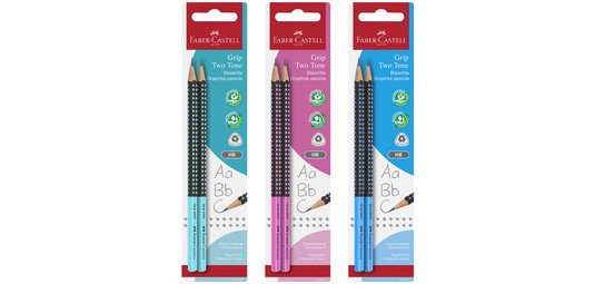 FABER-CASTELL Crayon de papier GRIP 2001 TWO TONE, blister