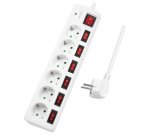 Euro Power Strip, 6 outlets, main switch