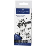 FABER-CASTELL Viltstift met Chinese inkt PITT artist pen etui 6