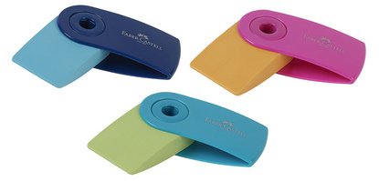 FABER-CASTELL SLEEVE MINI Plastic Eraser, assorted