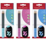 FABER-CASTELL Kit d'écriture GRIP TWO TONE, carte blister
