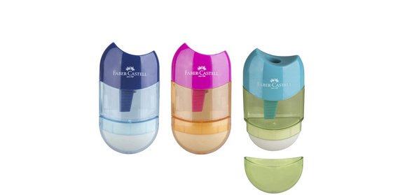 FABER-CASTELL Combi Mini Radiergummi - Spitzer, Display
