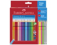 FABER-CASTELL Crayon couleur triangle ColourGRIP, étui promo