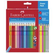 FABER-CASTELL Crayon couleur triangle ColourGRIP, étui promo
