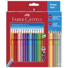 Kleurpotlood FABER-CASTELL driehoekig Colour GRIP - promo etui