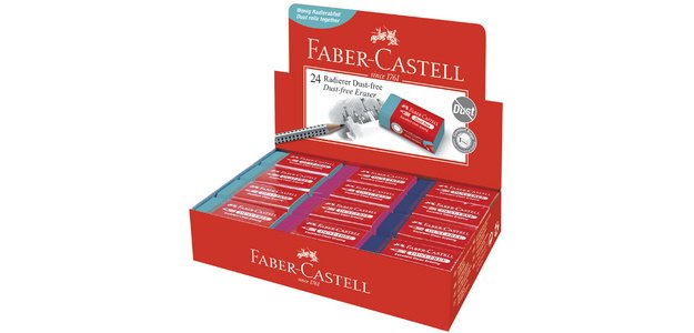 FABER-CASTELL Kunststoffradierer DUST-FREE, im Display
