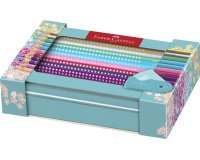 Kleurpotlood FABER-CASTELL driehoekig GRIP SPARKLE - etui van 20 stuks