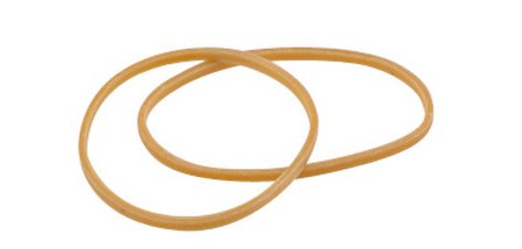 Bracelets caoutchouc, nature, 200 mm, carton de 100 g