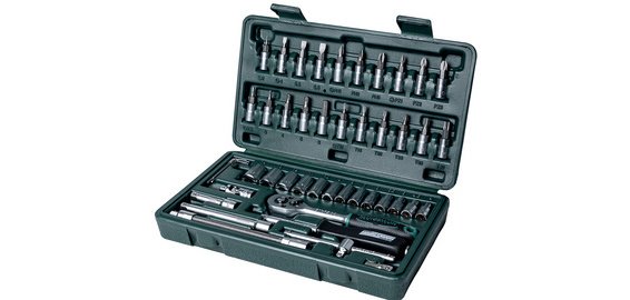 BRÜDER MANNESMANN Jeu de douilles 1/4', 46 pièces