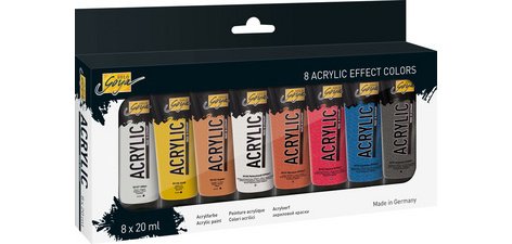 Peinture acrylique SOLO Goya Acrylic, 20 ml, set de 8