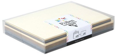 Coffret Pollen uni de 20 enveloppes 114x162mm + 20 cartes 110x155mm - Assortiment Casual - Assortiment