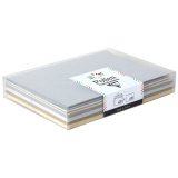 Coffret Pollen uni de 20 enveloppes 114x162mm + 20 cartes 110x155mm - Assortiment Chic - Assortiment