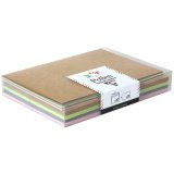 Coffret Pollen uni de 20 enveloppes 114x162mm + 20 cartes 110x155mm - Assortiment Nature - Assortiment