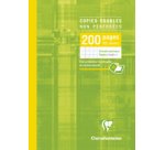 Copies doubles sous étui A4 200 pages non perforées grands carreaux