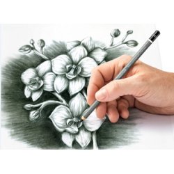 Crayon au fusain Mars Lumograph charcoal, dureté:H