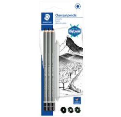 Crayon fusain Mars Lumograph charcoal blister de 4