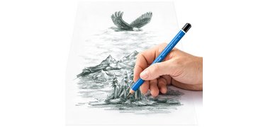 Crayon graphite Mars Lumograph jumbo, dureté: HB