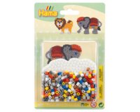 Hama Perles à repasser midi 'Eléphant/lion', sous blister