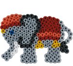 Hama Perles à repasser midi 'Eléphant/lion', sous blister