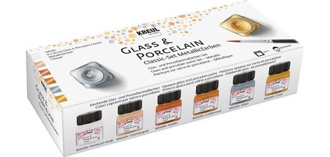 Peinture pour porcelaine 'Glass & Porcelain' Métallisé