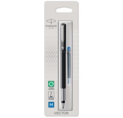 Bolígrafo de pluma Vector Parker cuerpo negro - punta fina
