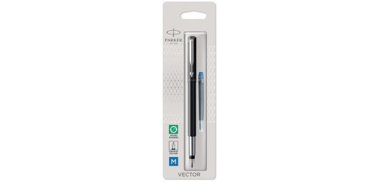 Bolígrafo de pluma Vector Parker cuerpo negro - punta fina