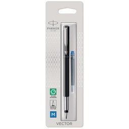 Bolígrafo de pluma Vector Parker cuerpo negro - punta fina