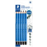 Crayon graphite Mars Lumograph jumbo, blister de 5