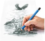 Crayon graphite Mars Lumograph jumbo, blister de 5