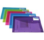 Pochette à documents, A4, PP, couleurs assorties