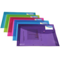 Documentenmap, A4, PP, geassorteerd