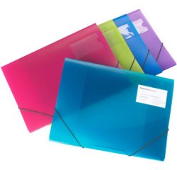 Map met elastieken A4 PP assortiment