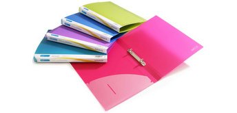 Ring binder, 15 mm, A4, 2 rings, assorted