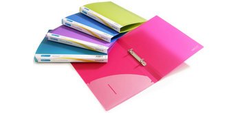 Classeur 2 anneaux plastifié Rapesco A4 - Dos 1,5 cm couleurs assorties