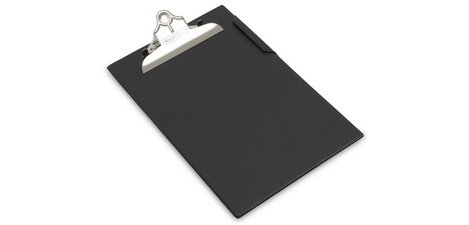 Porte-bloc, A4, plastifié, noir